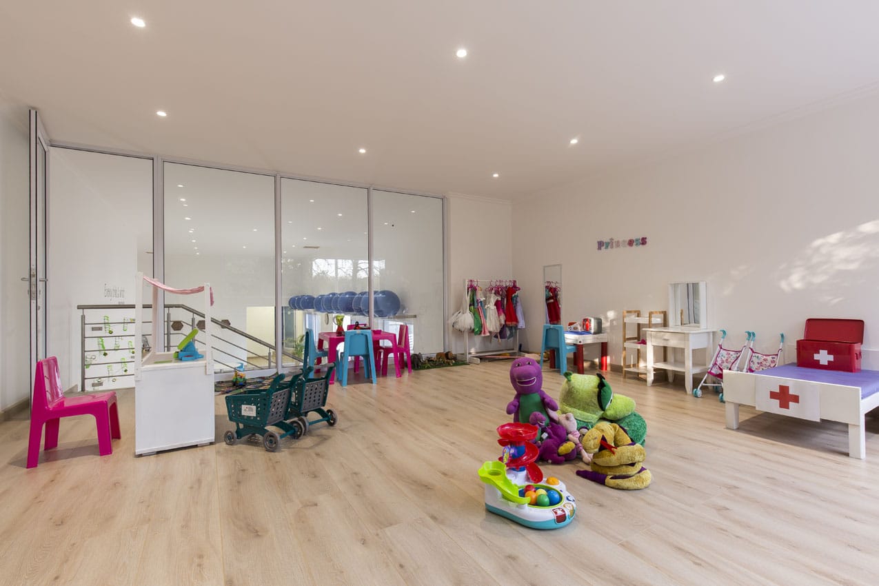 kid friendly flooring - Black forest laminate flooring in a school