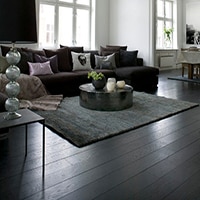 Black wooden flooring - Trends for winter 2017