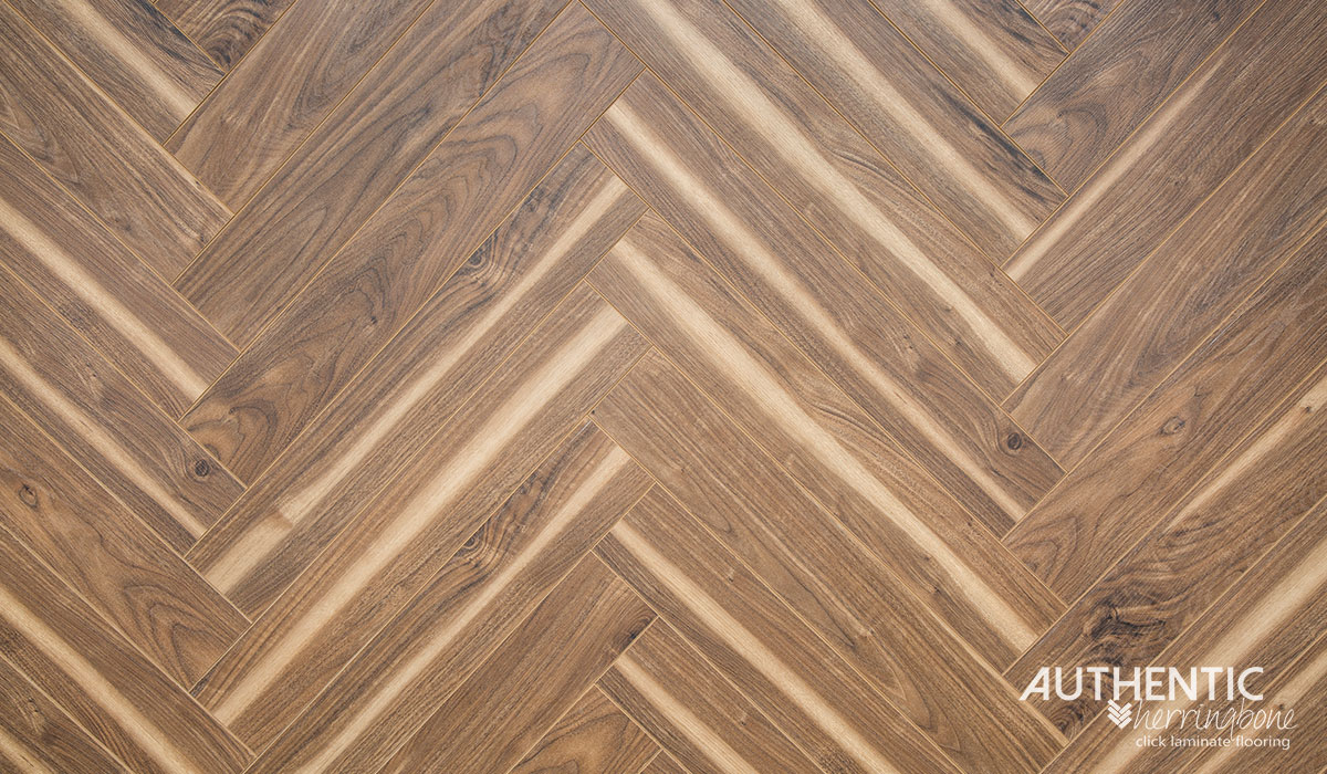 Authentic Herringbone laminate flooring - Walnut