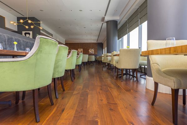 Walnut commercial wood flooring
