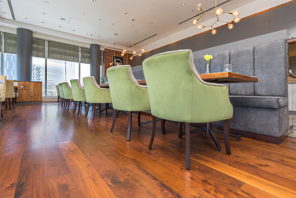 Walnut commercial wood flooring
